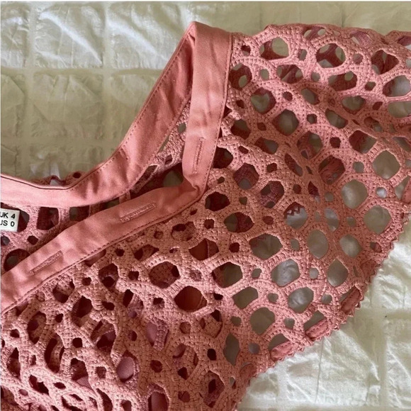 Self portrait asymmetric pink frill flutter ruffle mini dress - Picture 13 of 16